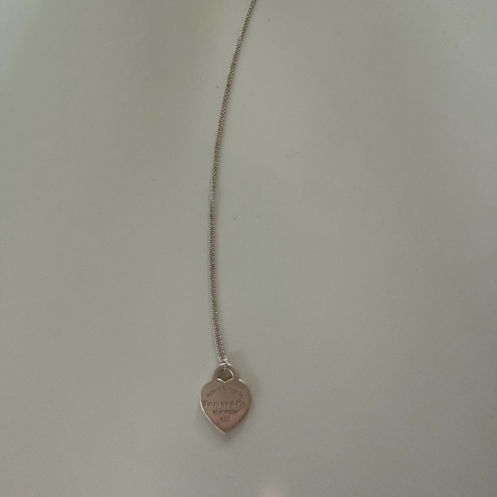 Tiffany & Co. Silver Heart Tag Pendant Necklace - Picture 2 of 2